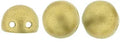 CzechMates Cabochon - Matte - Metallic Flax 7mm 2- håls, 10-pack CzechMates