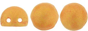 CzechMates Cabochon - Pacifica Tangerine 7mm 2-håls, 10-pack CzechMates