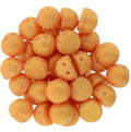 CzechMates Cabochon - Pacifica Tangerine 7mm 2-håls, 10-pack CzechMates