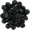 CzechMates Cabochon - Jet 7mm 2-håls, 10-pack CzechMates