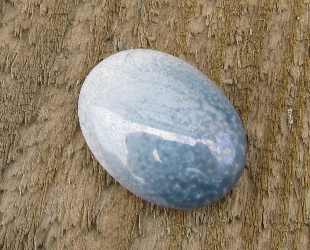 Cabochon Oval - Blå / Vit 25x18mm Hilmas Pyssel