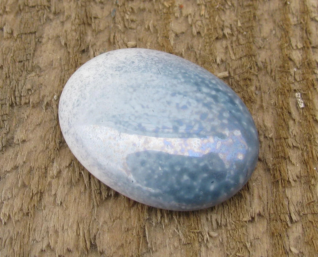 Cabochon Oval - Blå / Vit 25x18mm Hilmas Pyssel
