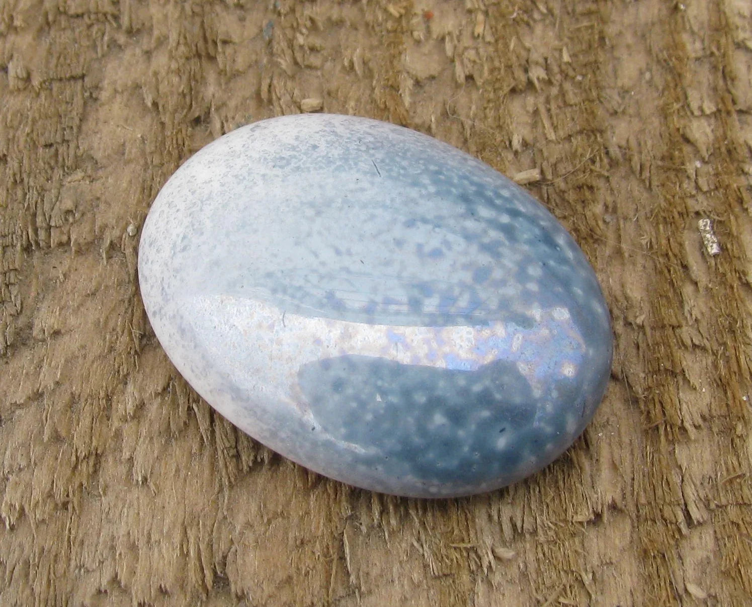 Cabochon Oval - Blå / Vit 25x18mm Hilmas Pyssel