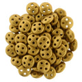 CzechMates QuadraLentil - Matte Metallic Antique Gold 6mm, 10 gram CzechMates