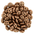 CzechMates QuadraLentil - Matte Metallic Copper 6mm, 10 gram CzechMates