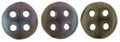 CzechMates QuadraLentil - Jet Matte Bronze Vega 6mm, 10 gram CzechMates