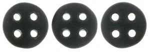 CzechMates QuadraLentil - Matte Jet 6mm, 10 gram CzechMates