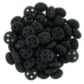 CzechMates QuadraLentil - Matte Jet 6mm, 10 gram CzechMates