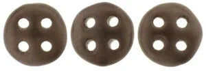 CzechMates QuadraLentil - Matte Dark Bronze 6mm, 10 gram CzechMates