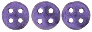 CzechMates QuadraLentil - Metallic Suede Purple 6mm, 10 gram CzechMates