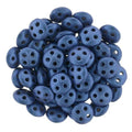 CzechMates QuadraLentil - Metallic Suede Blue 6mm, 10 gram CzechMates