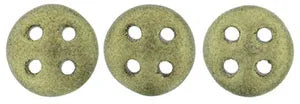 CzechMates QuadraLentil - Metallic Suede Gold 6mm, 10 gram CzechMates