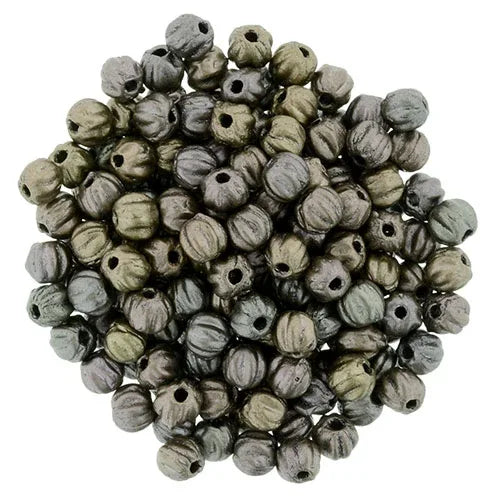 Tjeckiska Melon Round - Matte Metallic Leather 3mm 50-pack Hilmas Pyssel