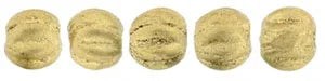 Tjeckiska Melon Round - Matte Metallic Flax 3mm 50-pack Hilmas Pyssel