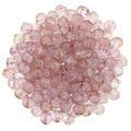 Tjeckiska Melon Round - Luster Transparent Topaz/Pink 3mm 50-pack Hilmas Pyssel