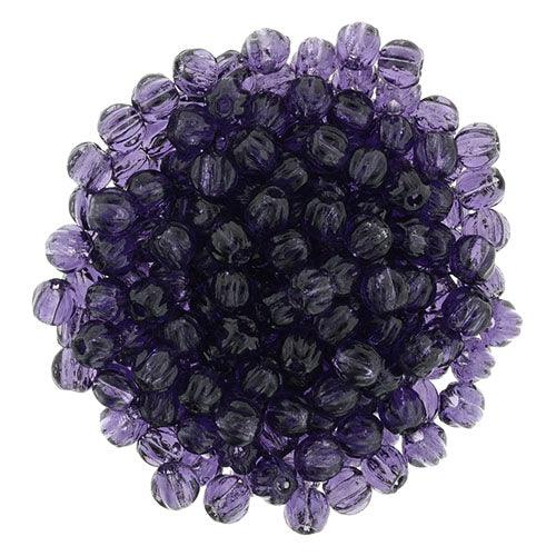 Tjeckiska Melon Round - Tanzanite 3mm 50-pack Hilmas Pyssel