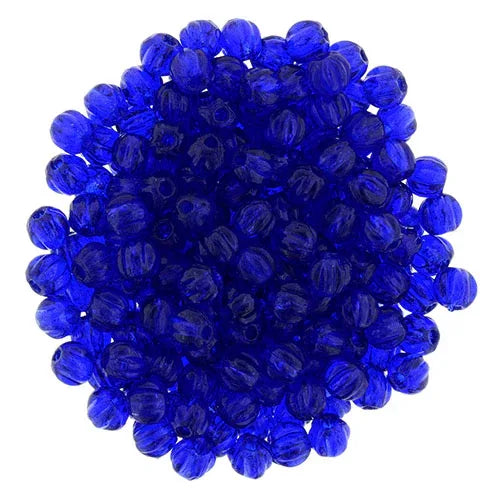 Tjeckiska Melon Round - Cobalt 3mm 50-pack Hilmas Pyssel