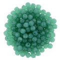 Tjeckiska Melon Round - Alabaster Malachite Green 3mm 50-pack Hilmas Pyssel