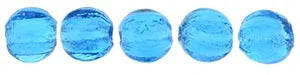 Tjeckiska Melon Round - Capri Blue 3mm, 50-pack Hilmas Pyssel