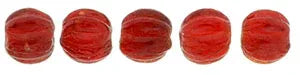 Tjeckiska Melon Round - Siam Ruby 3mm 50-pack Hilmas Pyssel