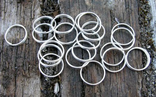 Motringar silverfärgade - 12mm, 20-pack Grekisk Metall