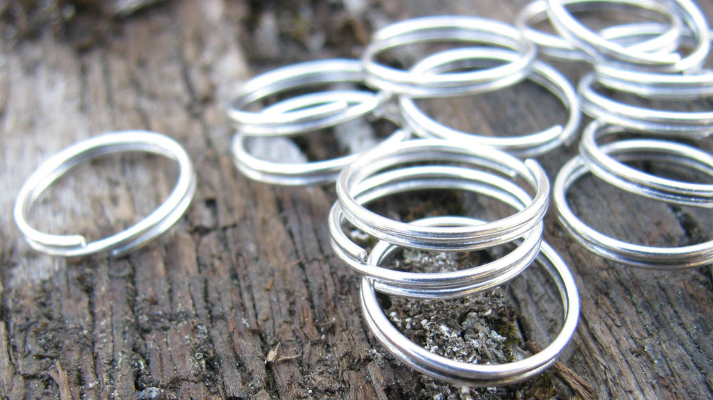 Motringar silverfärgade - 12mm, 20-pack Grekisk Metall