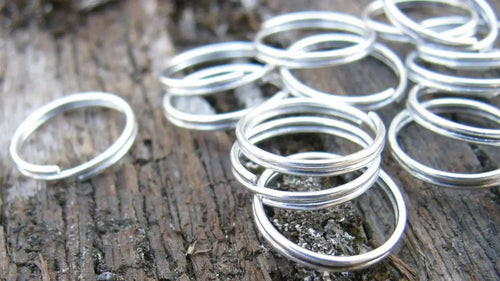 Motringar silverfärgade - 12mm, 20-pack Grekisk Metall