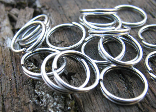 Motringar Silverfärgade - 10mm, 20-pack Grekisk Metall