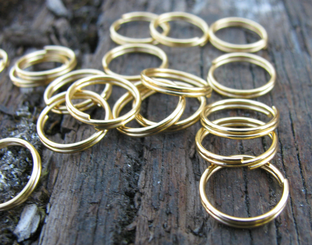 Motringar 24k Guldpläterade - 10mm, 10-pack Grekisk Metall