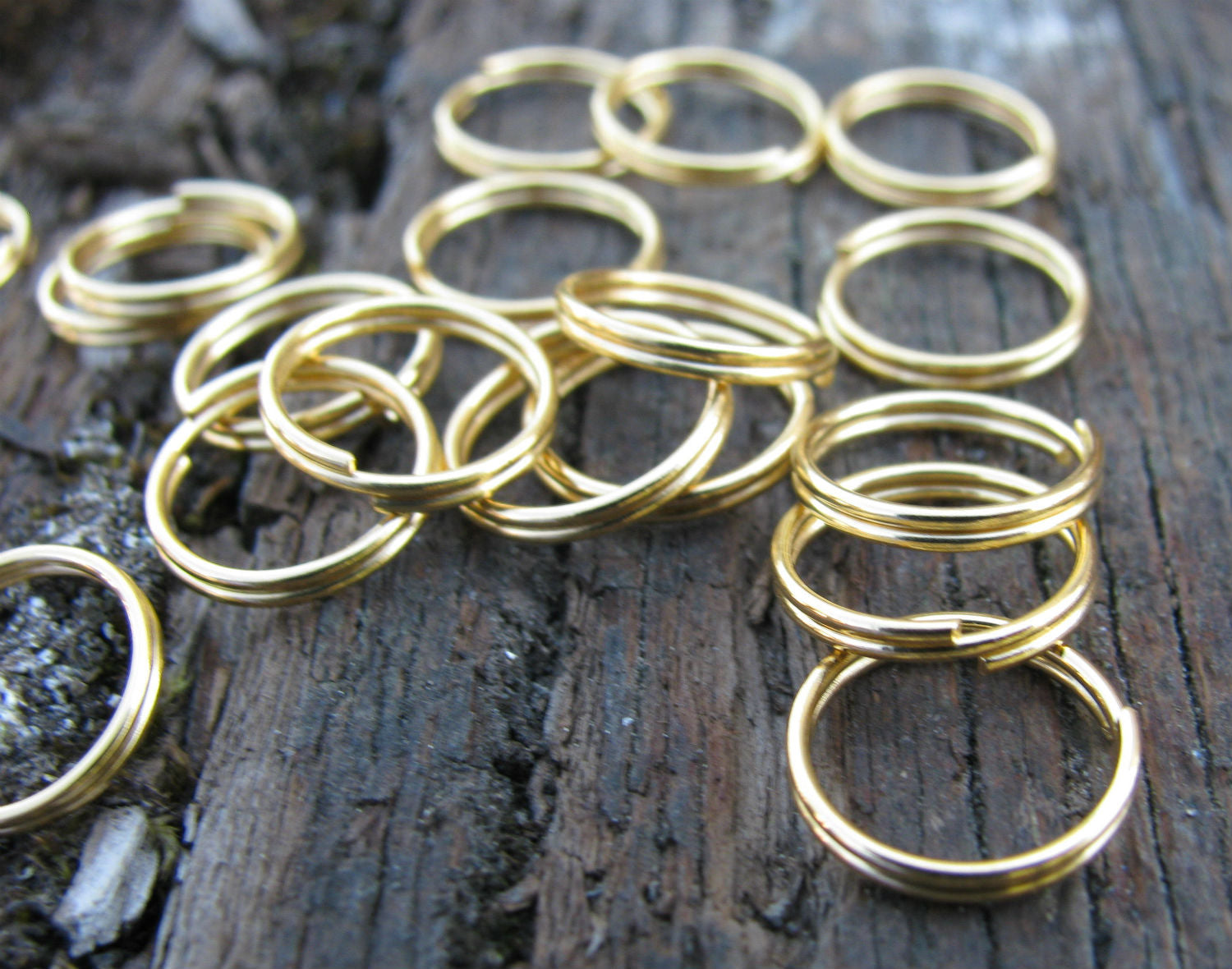 Motringar 24k Guldpläterade - 10mm, 10-pack Grekisk Metall