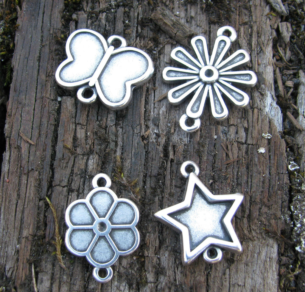 Connector Silverfärgad - SommarMix 4-pack Grekisk Metall