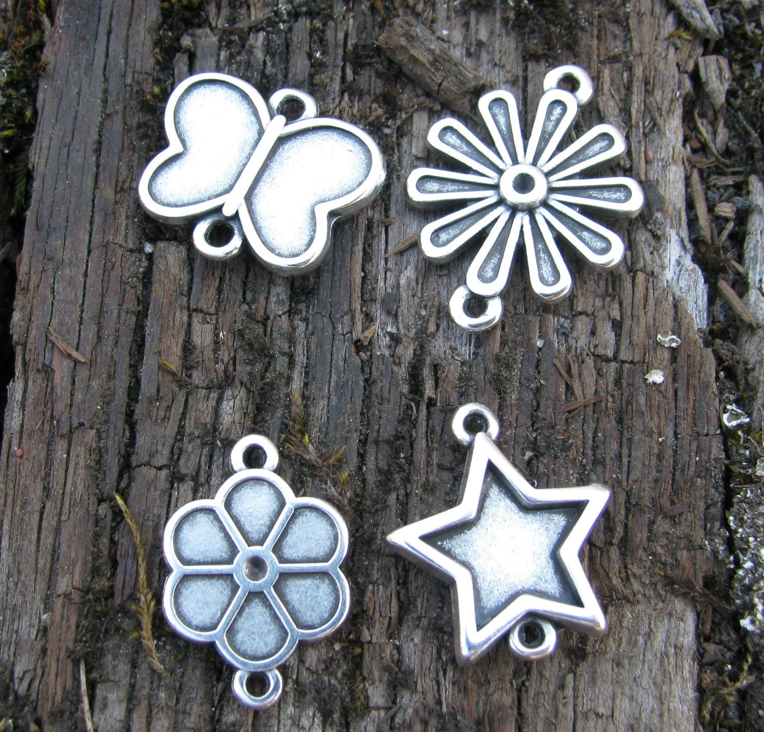 Connector Silverfärgad - SommarMix 4-pack Grekisk Metall