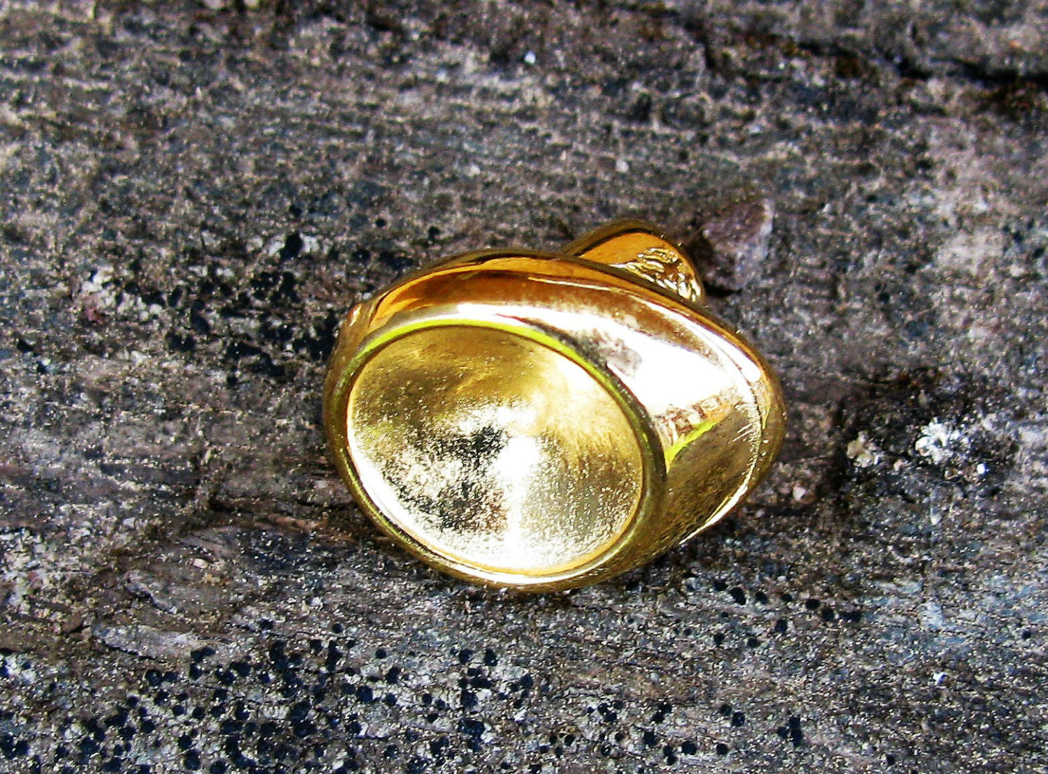 Guldfärgat Lås - Runda Band och Rivoli 12mm 1 Styck Grekisk Metall