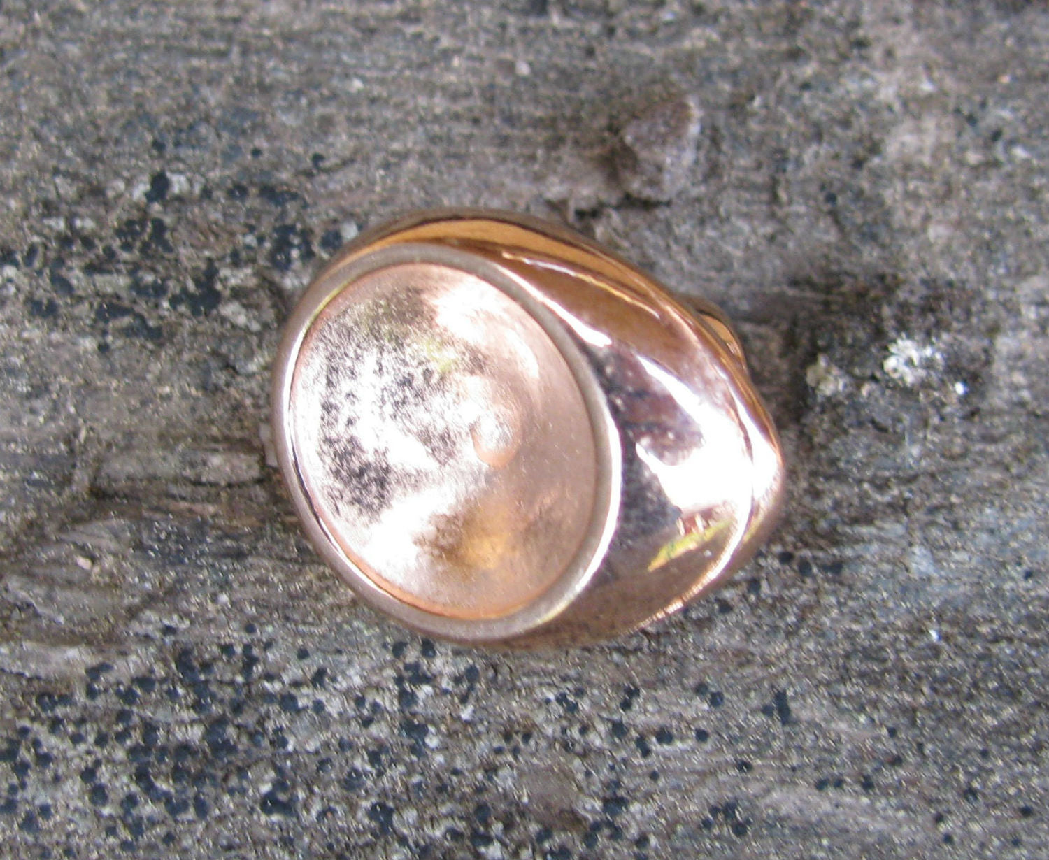 Lås Roséguldfärgat - Runda band och Rivoli 12mm 1 styck Grekisk Metall