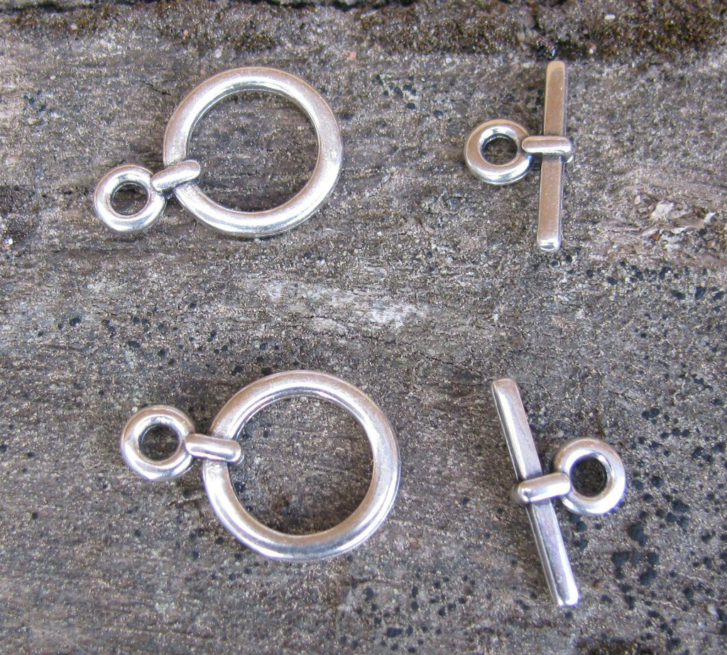 Stavlås Silverfärgat - Enkelt Runt 2-Pack Grekisk Metall