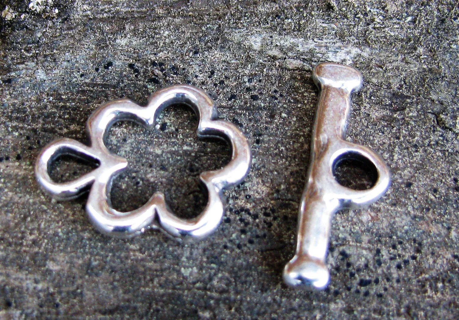 Stavlås Silverfärgat - Blomma 1 set Grekisk Metall