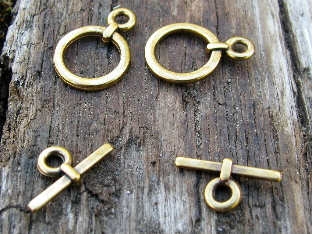 Stavlås Bronsfärgat - Enkelt Runt 2-Pack Grekisk Metall