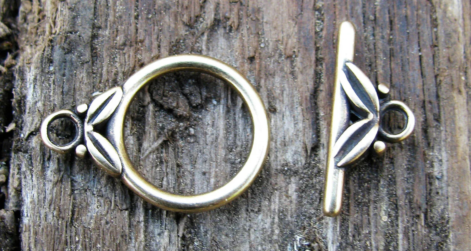 Stavlås Bronsfärgat - Runt med blad 1 set Grekisk Metall