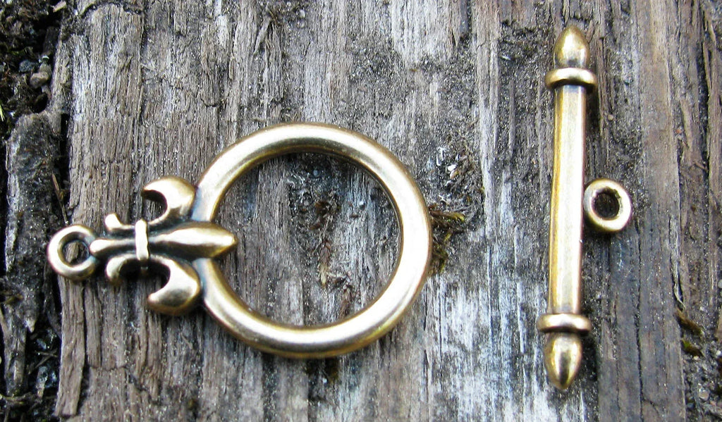 Stavlås Bronsfärgat - Runt med fransklilja 1 set Grekisk Metall