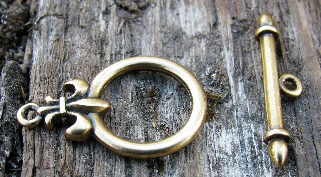 Stavlås Bronsfärgat - Runt med fransklilja 1 set Grekisk Metall