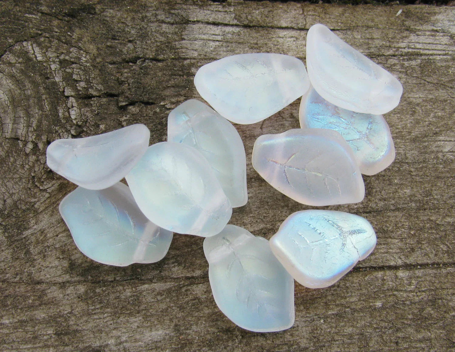 Glaspärlor Löv - Crystal Matte AB, 9x14mm, 10-pack Hilmas Pyssel