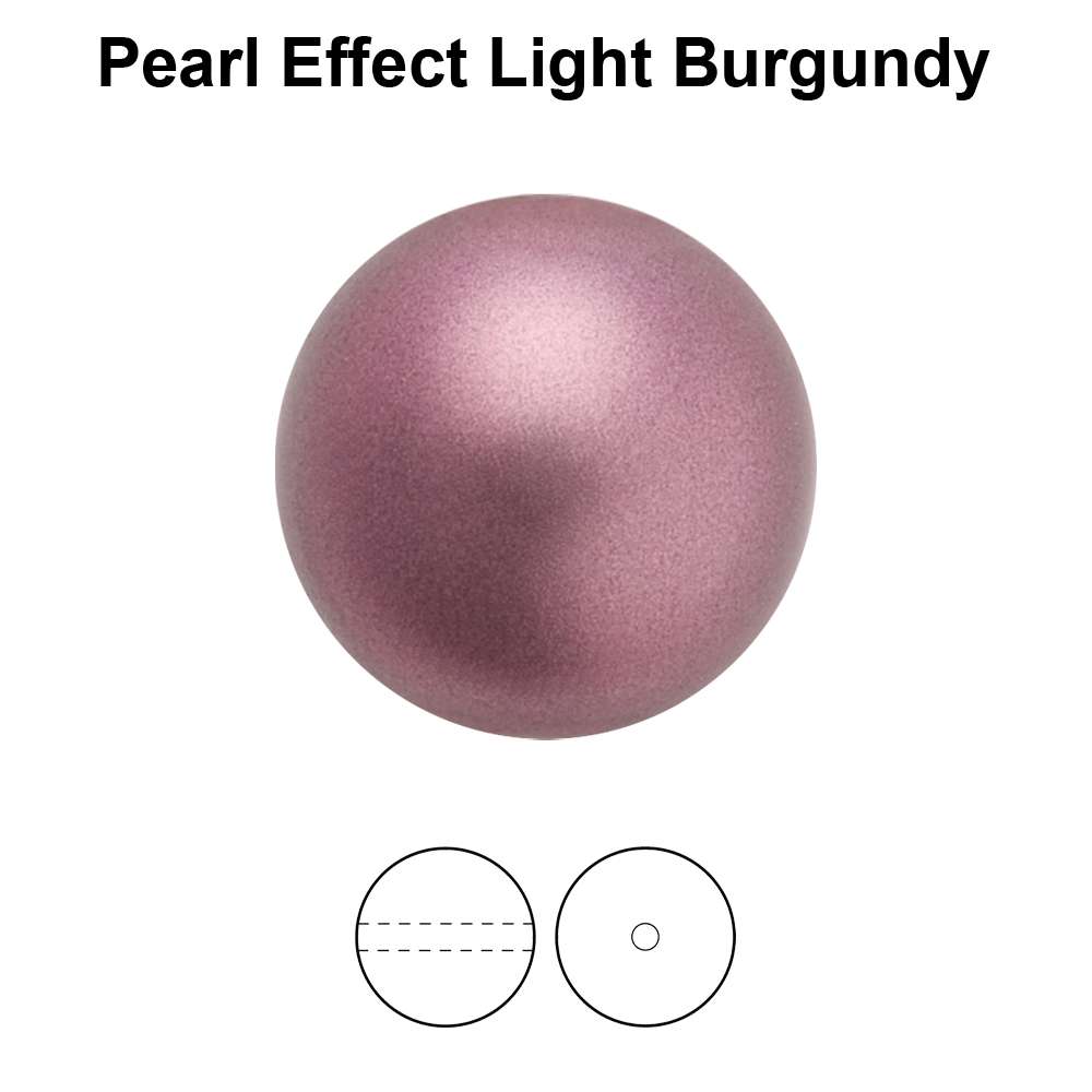 Preciosa Pearl Round - Maxima Light Burgundy 8 mm, 1 strand