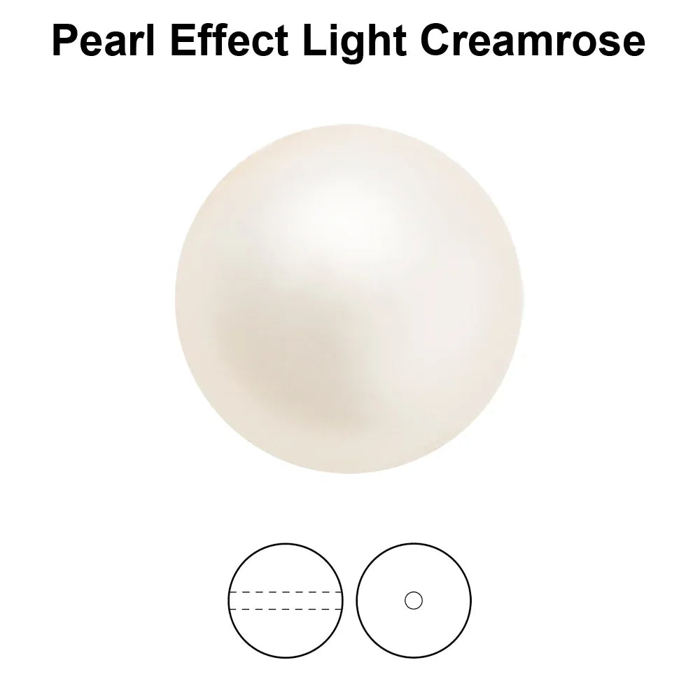 Preciosa Pearl Round - Maxima Light Creamrose 6 mm, 40- pack Preciosa
