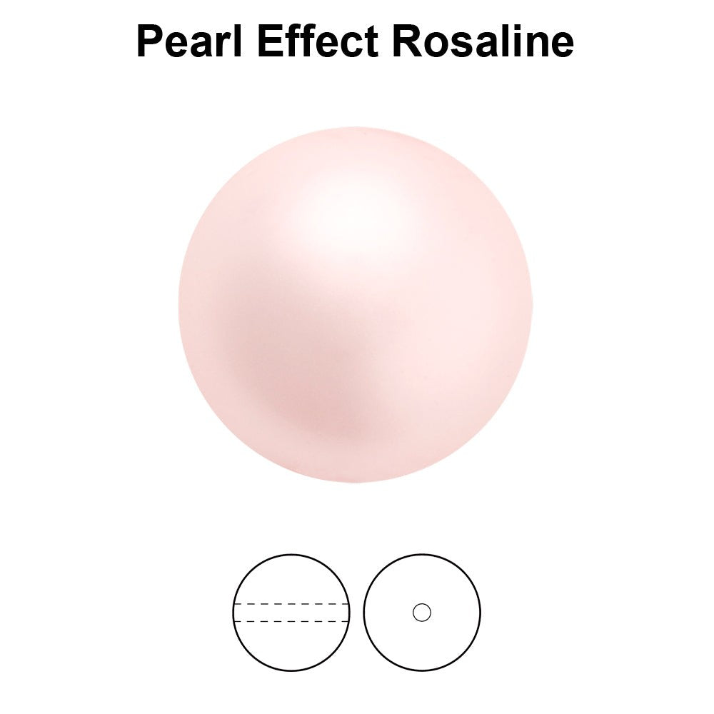 Preciosa Pearl Round - Maxima Rosaline 4 mm, 50- pack