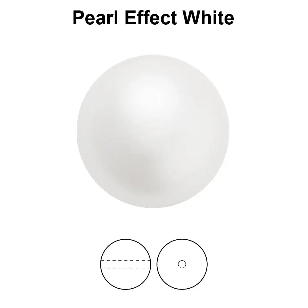 Preciosa Pearl Round - Maxima White 4 mm, 1 strand