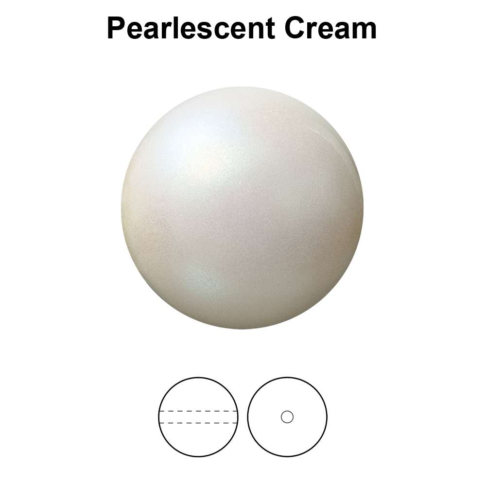 Preciosa Pearls Round - Maxima Pearlescent Cream 8 mm, 1 strand