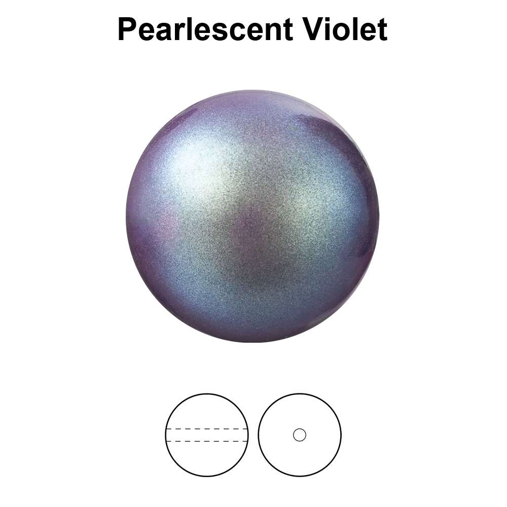 Preciosa Pearl Round - Maxima Pearlescent Violet 8 mm, 1 strand