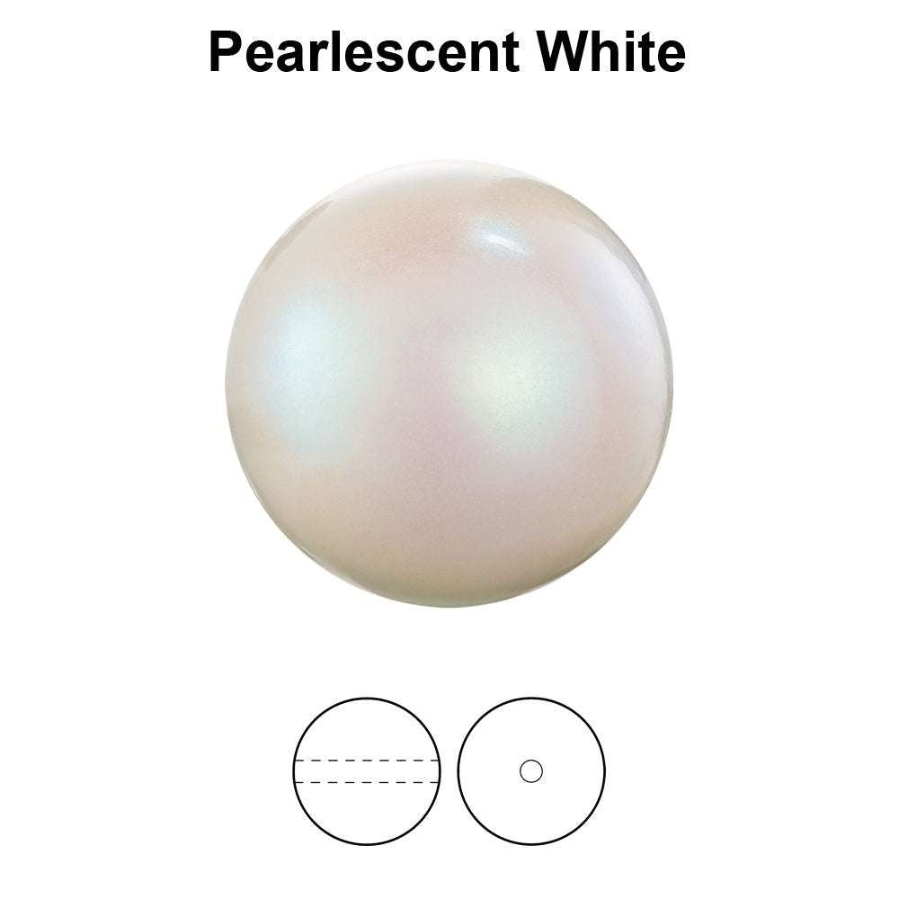 Preciosa Pearl Round - Maxima Pearlescent White 6 mm, 40- pack