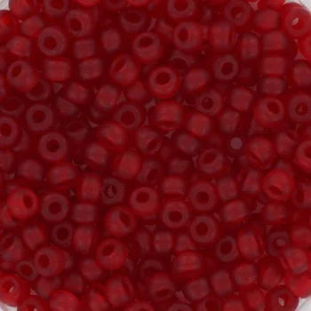 Miyuki seed beads - Matt Transparent Ruby 8/0, 10 gram Miyuki