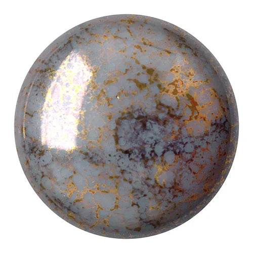 Cabochon par Puca® - Opaque Grey Bronze 18 mm, 1 styck Les perles par Puca® - Paris